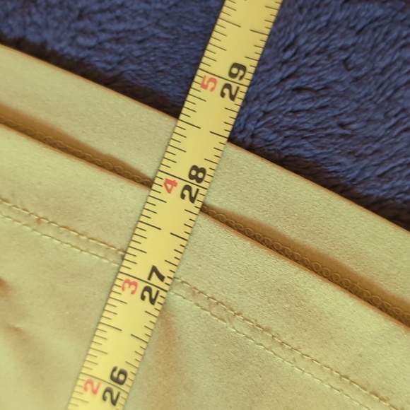 Susan Graver| Greenish Yellow Short Sleeved Blouse With Buttoned Slit Sleeves - Picture 8 of 15